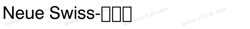 Neue Swiss字体转换